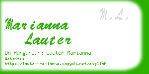 marianna lauter business card